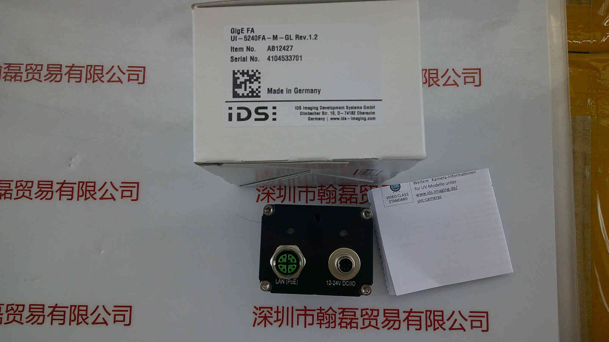 IDS爱迪思  UI-5240FA-M-GL  REV.1.2   工业相机